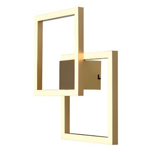 Arandela Plafon Bella Tec Dourado 41x41x4cm 45w 3000k 2450lm