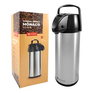 Garrafa Térmica Grande Inox 2,5l Mônaco Unitermi Café Tereré