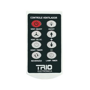 Kit Controle Remoto Para Ventilador De Teto Universal Trio Cor Branco