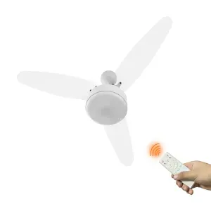 Ventilador Teto Cristal Inverter Luminária Led 18w