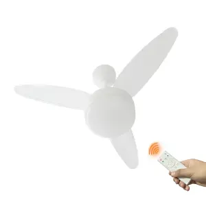 Ventilador Teto Silent Inverter Bivolt Luminária Led 18w + Controle