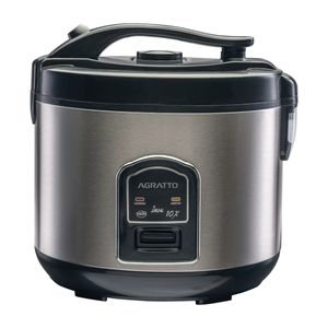 Panela Elétrica De Arroz E Legumes 10 Xícaras Visor De Vidro Inox