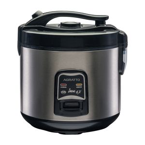Panela Elétrica De Arroz E Legumes 6 Xícaras Inox Agratto