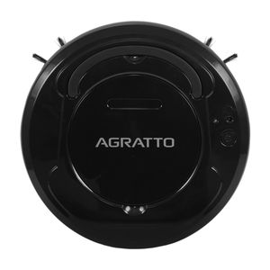 Aspirador Robô Agratto Varre + Aspira + Passa Pano Bivolt Cor Preto 3.7v