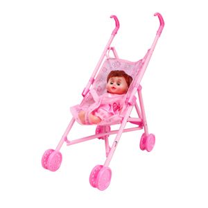 Carrinho De Boneca Tipo Guarda Chuva Importway Com Boneca